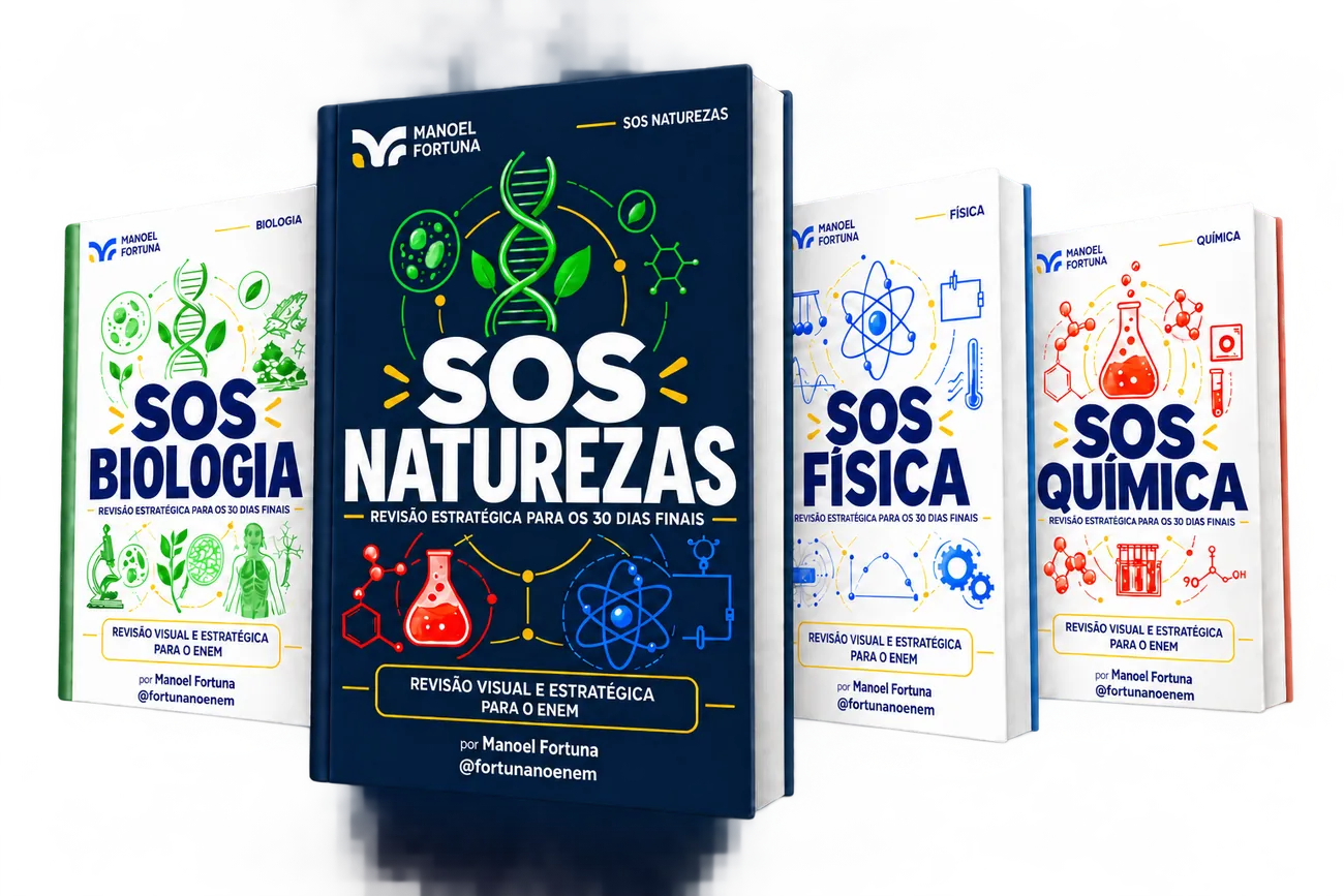 SOS Naturezas com os volumes de Biologia, Física e Química